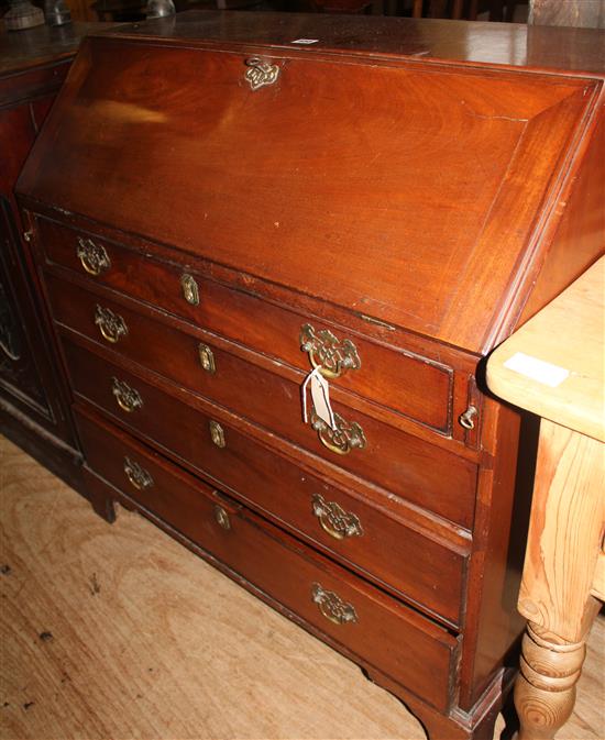 George III mahogany bureau